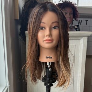 Brown Hair Mannequin Head